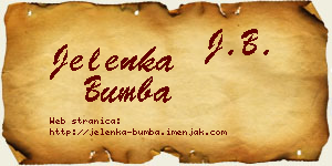 Jelenka Bumba vizit kartica